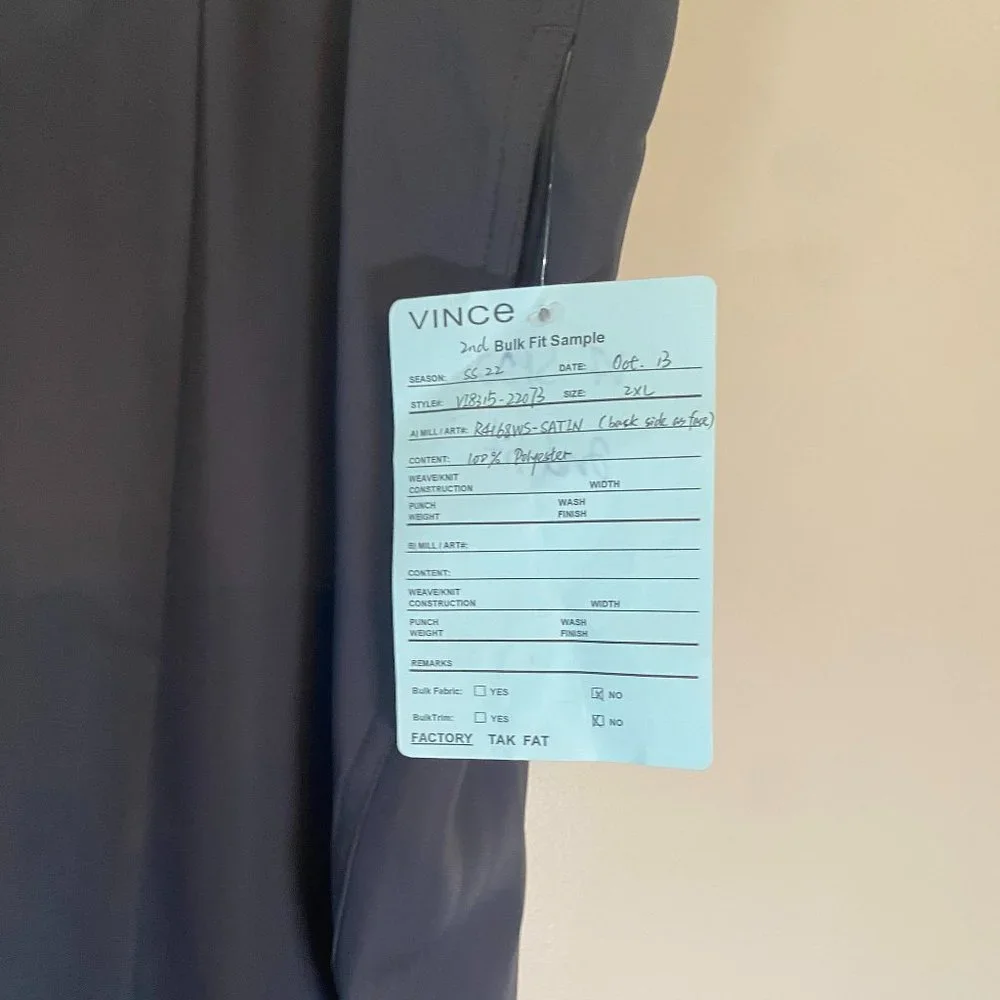 NWT Vince Satin Wide Leg Pants Sample - Picture 6 of 7